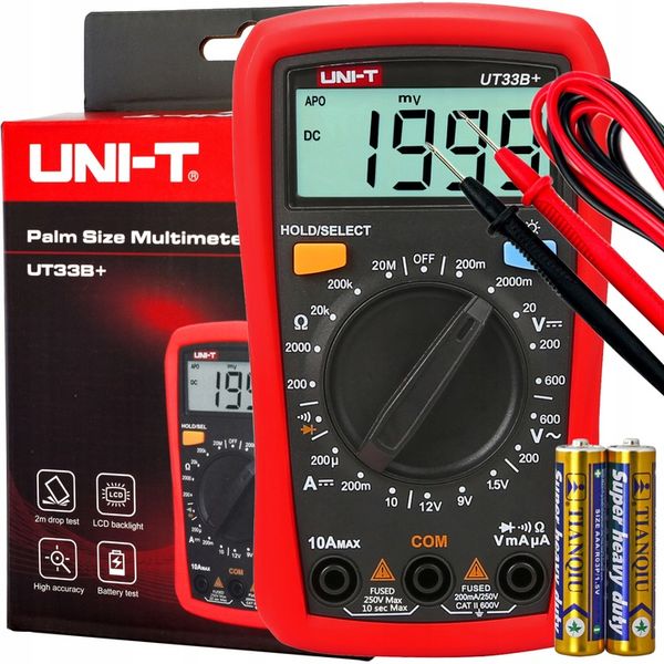 UNI-T UT33B+ Multimetr do domu samochodu auta TEST Baterii 2x AAA + zdjęcie 3