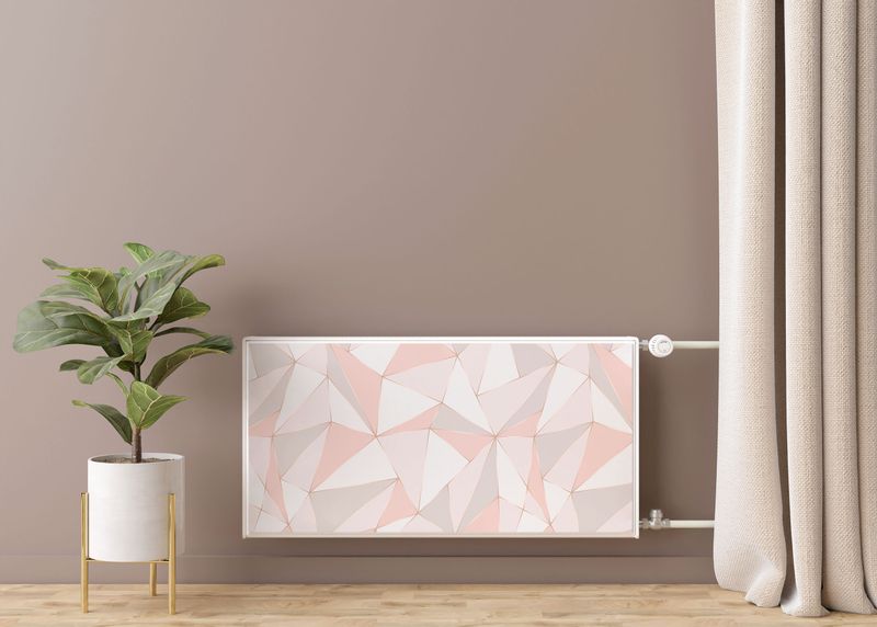 Magnetyczna MASKOWNICA Na Grzejnik Różowy Wzór Geometryczny 100cm x 60cm zdjęcie 7