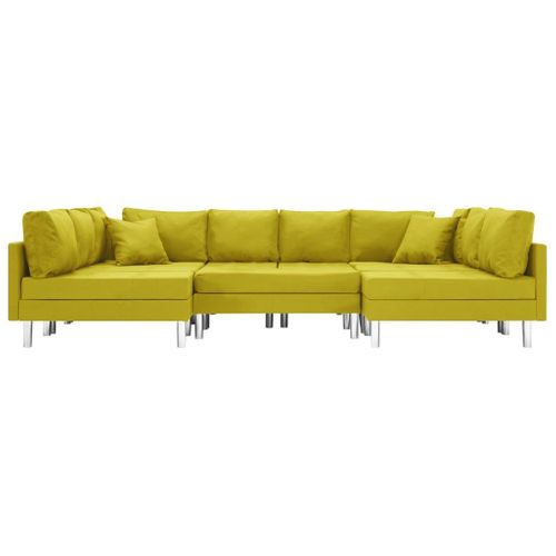 Sofa Modułowa, Tkanina, Żółta na Arena.pl