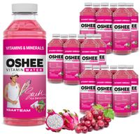 18x OSHEE Vitamin Water witaminy i minerały winogrona - dragonfruit 555 ml