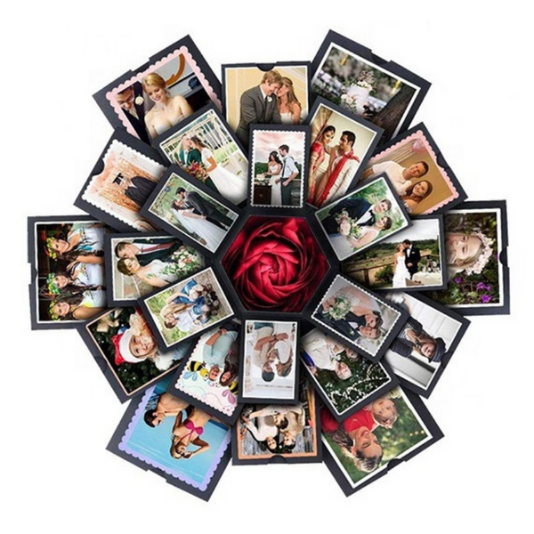 ROZKŁADANE PUDEŁKO NIESPODZIANKA - DUŻY CZARNY EXPLODING BOX zdjęcie 1