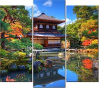 90 80CM OBRAZ T3 ELEM KOLOROWY OGRÓD DRUK ŚCIENNY