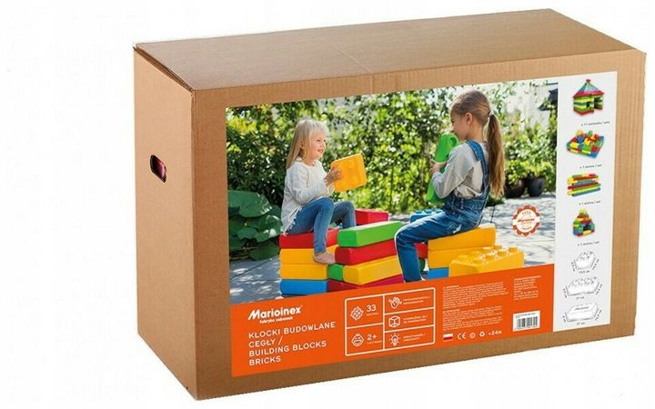 Klocki Cegły Budowlane. 33 elementy. 901304 zdjęcie 2