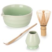 Zestaw do Matchy Herbaty Robienia Parzenia Miska Miotełka Stojak Łyżeczka
