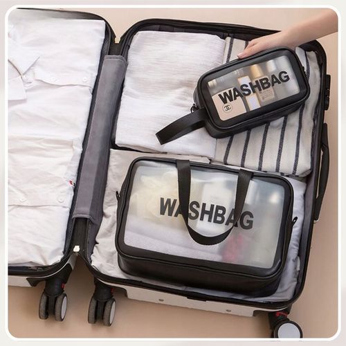 3w1 KOSMETYCZKA PRZEZROCZYSTA TRANSPARENTNA PODRÓŻNA ORGANIZER DO SAMOLOTU na Arena.pl