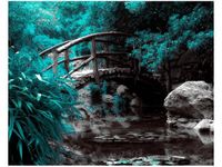 40X50CM OBRAZ SECRET GARDEN MOST OGRÓD JAPONIA KOLORY OBRAZ