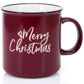 Kubek ceramiczny bordowy XXL 700 ml