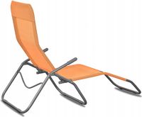 LEŻAK OGRODOWY REGULOWANY SKŁADANY ZERO GRAWITACYJNY JUMI MODEL 2024 ORANGE