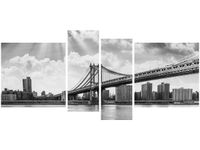 120CM 55 OBRAZ 4 ELEM BROOKLYN NOWY JORK ŚCIENNY