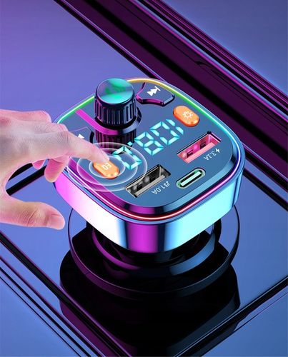 TRANSMITER FM BLUETOOTH 5.0 ŁADOWARKA QC 3.0 PD 20W RGB 2x USB USB-C na Arena.pl