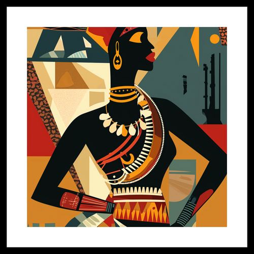 Plakat 30x30cm Afrykańska Mozaika na Arena.pl