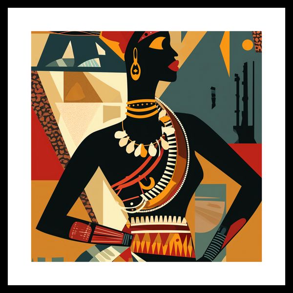 Plakat 30x30cm Afrykańska Mozaika zdjęcie 3