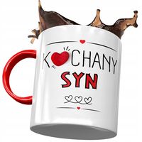 Kubek Czerwony Dla Syna Na Dzień Dziecka Prezent Z Nadrukiem Ze Zdjęciem