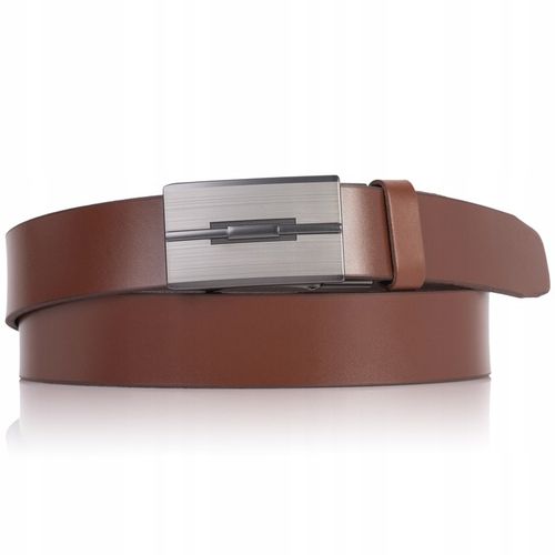 Pasek SKÓRZANY Męski SEPHER Automat BRĄZOWY spodni na Arena.pl