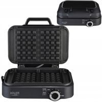 Gofrownica na 2 duże gofry 2000W Powłoka nieprzywierająca Płynna regulacja