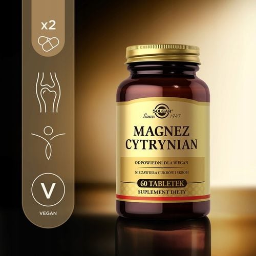 Suplement diety Solgar cytrynian magnezu 60 tabletek na Arena.pl