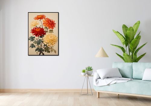 Plakat 67,5x95cm Tańczące Chryzantemy na Arena.pl