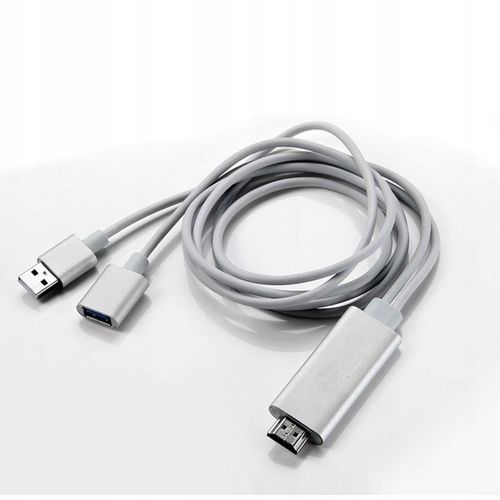 Adapter Kabel MHL iOS Android HDMI TV Wideo Full HD 1080p USB-C Lightning na Arena.pl