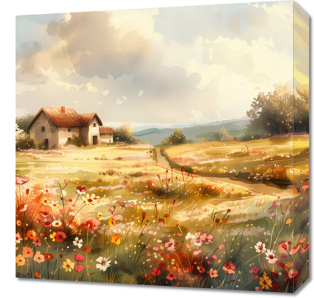 Obraz 50x50cm Sielski Domek zdjęcie 1