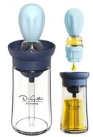 Dozownik do oleju oliwy octu z silikonowym pędzelkiem 2w1