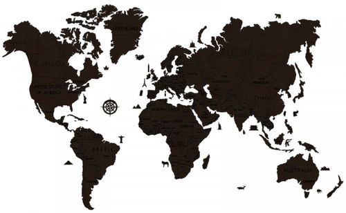 Mapa świata rozmiar XXL kolor dark na Arena.pl
