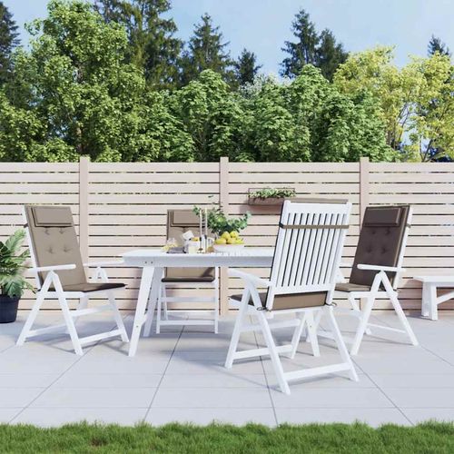 Poduszki na krzesła z wysokim oparciem, 4 szt., taupe, Oxford na Arena.pl