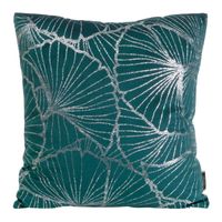 POSZEWKA WELUR VELVET WE WZORY 45X45 CM TURKUSOWA