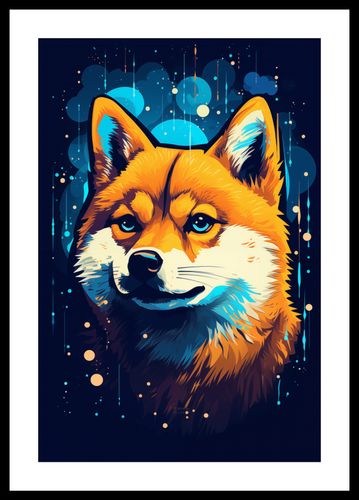 Plakat 30x45cm Lisek w Kosmosie na Arena.pl