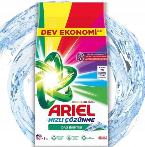 ARIEL proszek ORYGINALNY do prania kolorowych tkanin Mountain Spring 9 kg! na Arena.pl