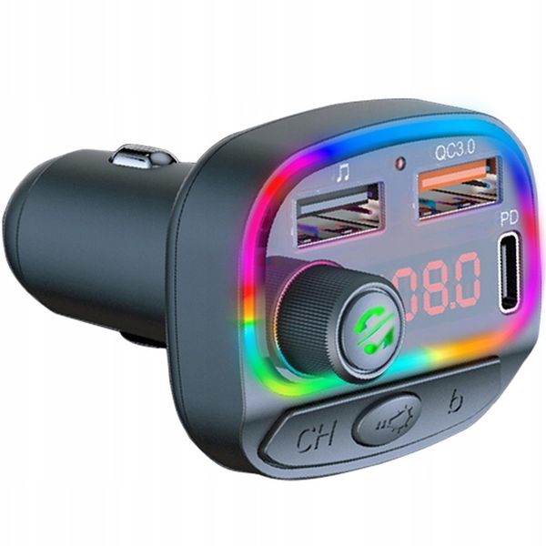 Transmiter bluetooth samochodowy FM USB szybka ładowarka samochodowa zdjęcie 2