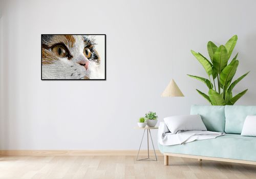 Plakat 84x59,5cm Nitkowany Kot na Arena.pl