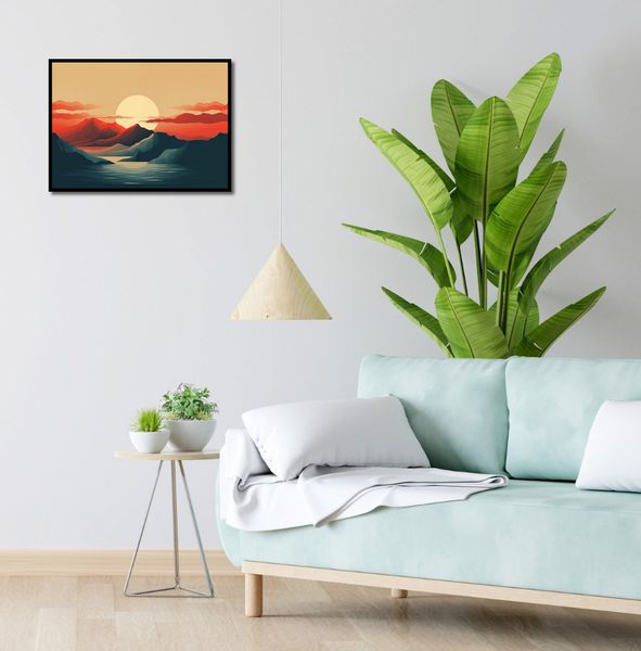 Plakat 55x40cm Zachód Słońca nad Górami zdjęcie 4