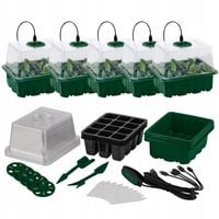 PARKSIDE 5x Zestaw do Uprawy Sadzonek LED 33 el. Timer 60 Miejsc, Akcesoria