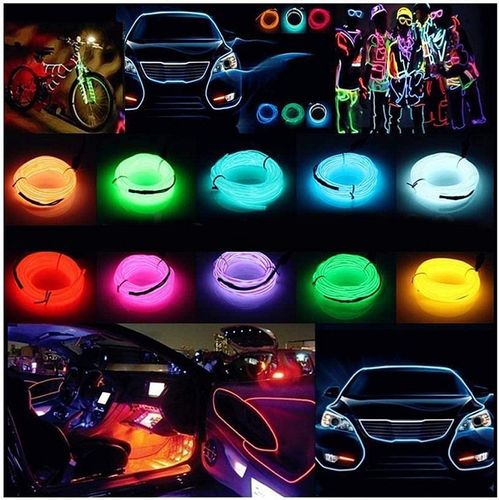 Neon Taśma Neonowa Led Do Dekoracji Wnętrza Samochodu 3M/12V Biała na Arena.pl