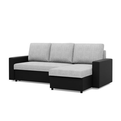 Narożnik uniwersalny, CAPERO, ekoskóra, 231cm, czarny, szary | TYLETEGOTU na Arena.pl