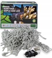 SOPLE 500 LED LAMPKI ZEWNĘTRZNE IP44 STAŁE + FLASH KURTYNA ŚWIETLNA 24m