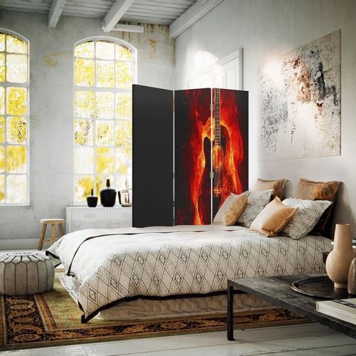Parawan dekoracyjny, Płonąca gitara 110x180 na Arena.pl