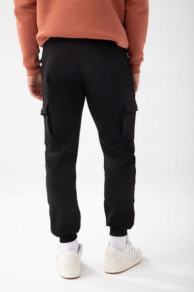 Czarne spodnie męskie BASIC PANTS CARGO 150 T BLACK rozmiar M zdjęcie 4