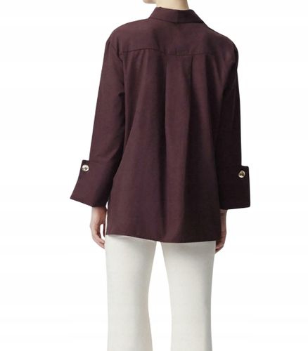 Touché Privé WIDEE CUFF - Button-down blouse - burgundy 38 na Arena.pl