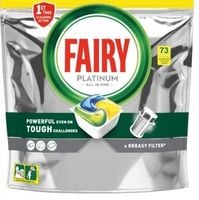 Fairy Platinum ALL in ONE Lemon Kapsułki do zmywarki cytrynowe 73 szt.