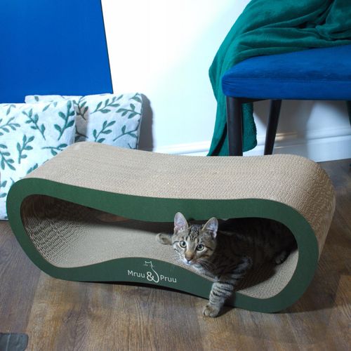 Drapak dla kota LEON | zielony | 78x28x24 cm | MruuPruu na Arena.pl