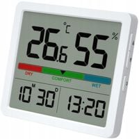 STACJA POGODOWA MANTA BEZPRZEWODOWA TERMOMETR HIGROMETR ZEGAR DATA