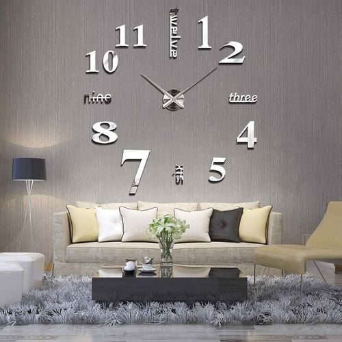 Zegar ścienny z numerami samoprzylepnymi lustro na Arena.pl