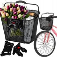 DUŻY KOSZ NA ROWER METALOWY KOSZYK ROWEROWY NA KIEROWNICĘ SYSTEM CLICK XXXL