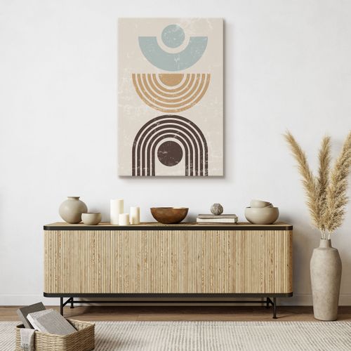 Obraz Na Płótnie Do Sypialni Beżowe Wzory Styl Boho Abstrakcja 80cm x 120cm na Arena.pl