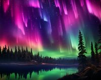 Plakat 76x60,5cm Zorza Nad Lasem