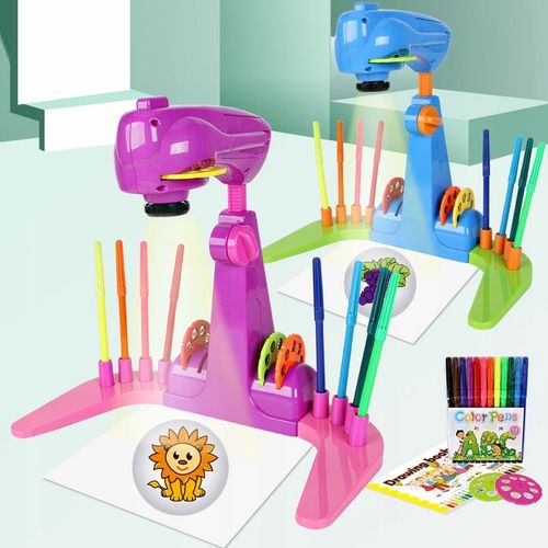 PROJEKTOR RZUTNIK DO NAUKI RYSOWANIA ZE SLAJDAMI DLA DZIECI + MAZAKI na Arena.pl