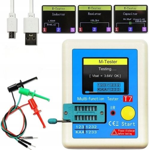 Multimetr TESTER TRANZYSTORÓW CEWEK DIÓD KONDENSATORÓW LCR-T7 MIERNIK na Arena.pl