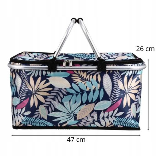 KOSZ PIKNIKOWY KOSZYK TERMICZNY NA PIKNIK ZAKUPY SKŁADANY TORBA DUŻY na Arena.pl