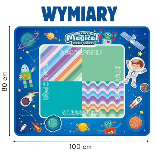 WOOPIE Mata Wodna do Malowania XXL 100x80cm Kosmos Niebieska na Arena.pl